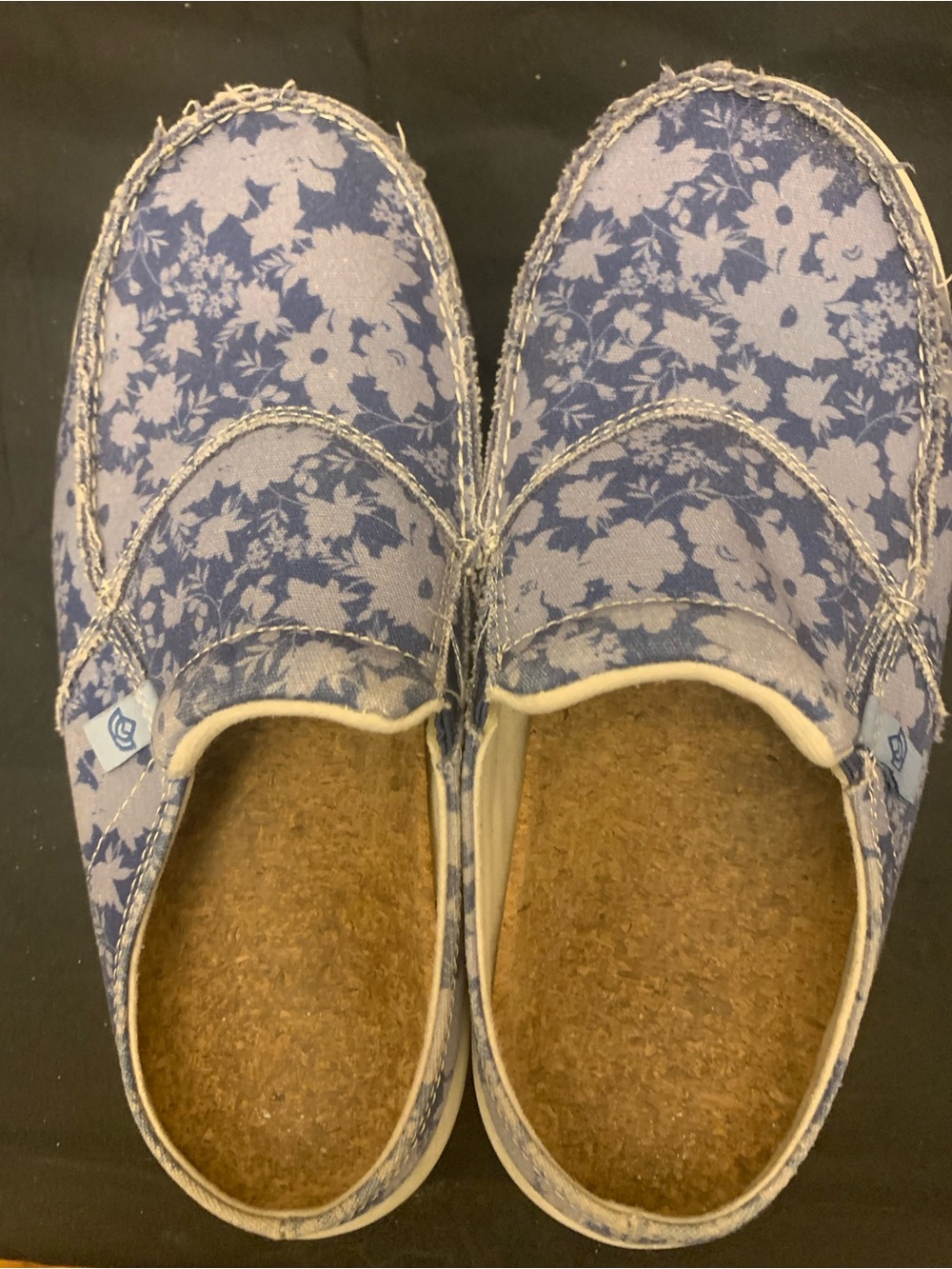 Blue Floral Slip-On Women’s Mules from Spenco Size 8 wide - Picture 4 of 7